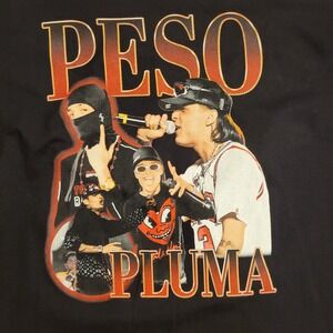 Peso Pluma Concert Graphic T-Shirt Black‎ XL Cotton Heavyweight Tee